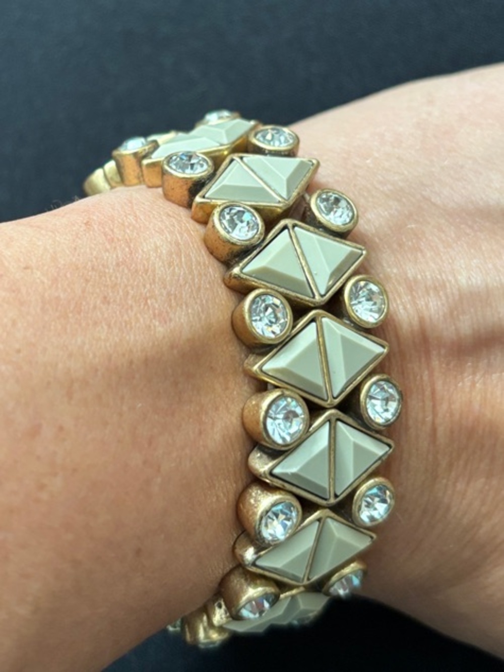 J.Crew Vintage-Inspired Pyramid Stretch Bracelet